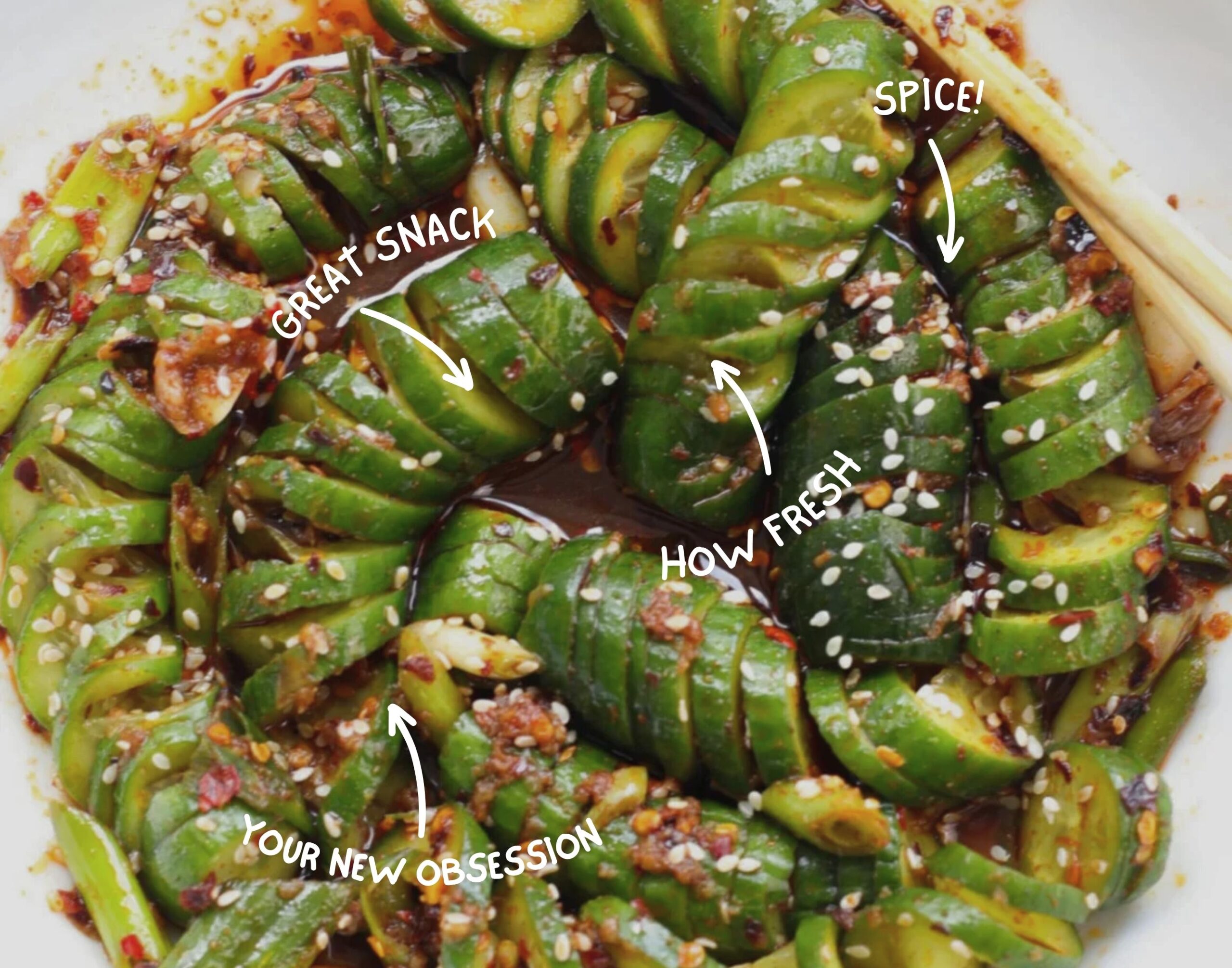 Amazing Spicy Cucumber Salad