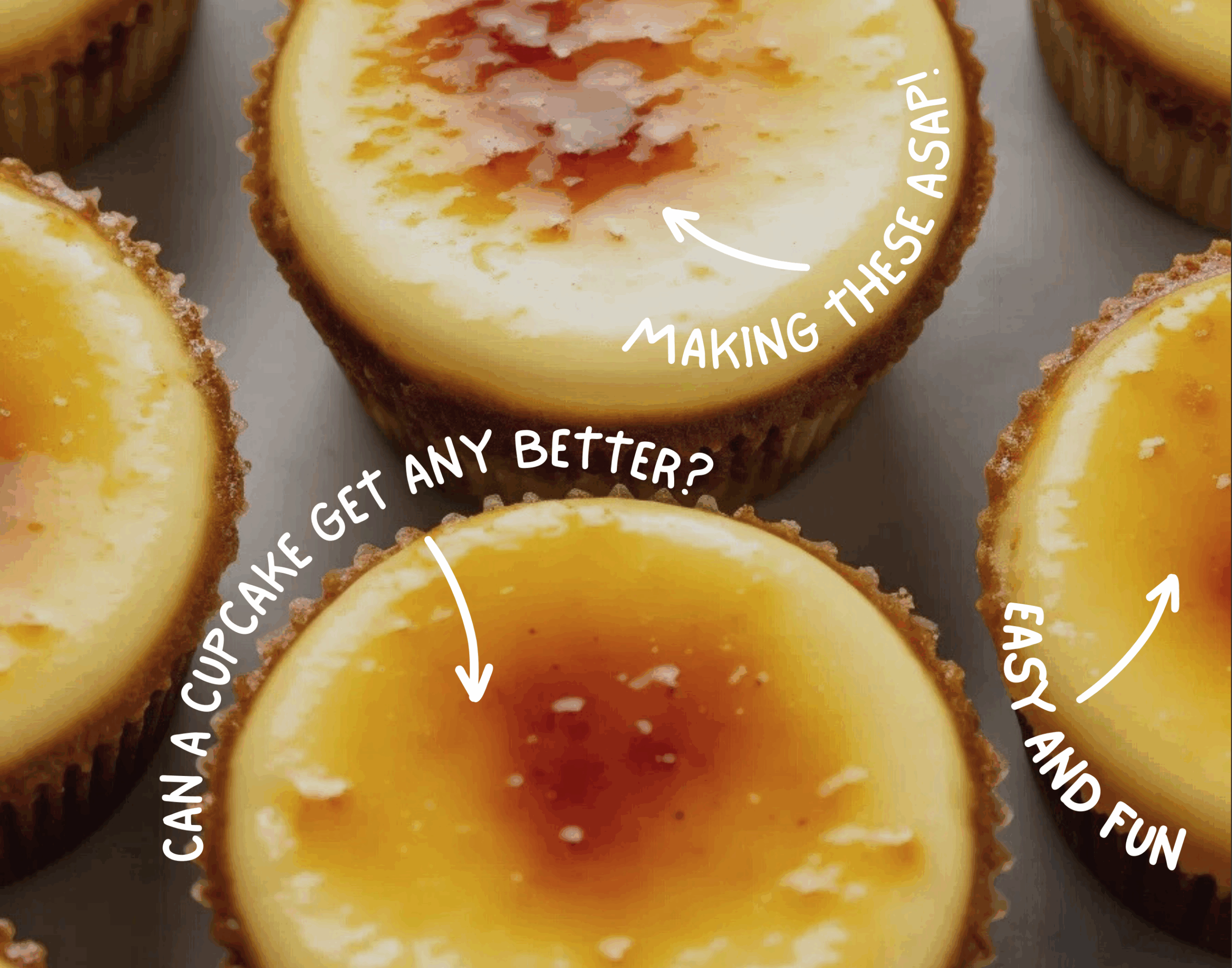 Mini Cheesecake Brûlée Cupcakes
