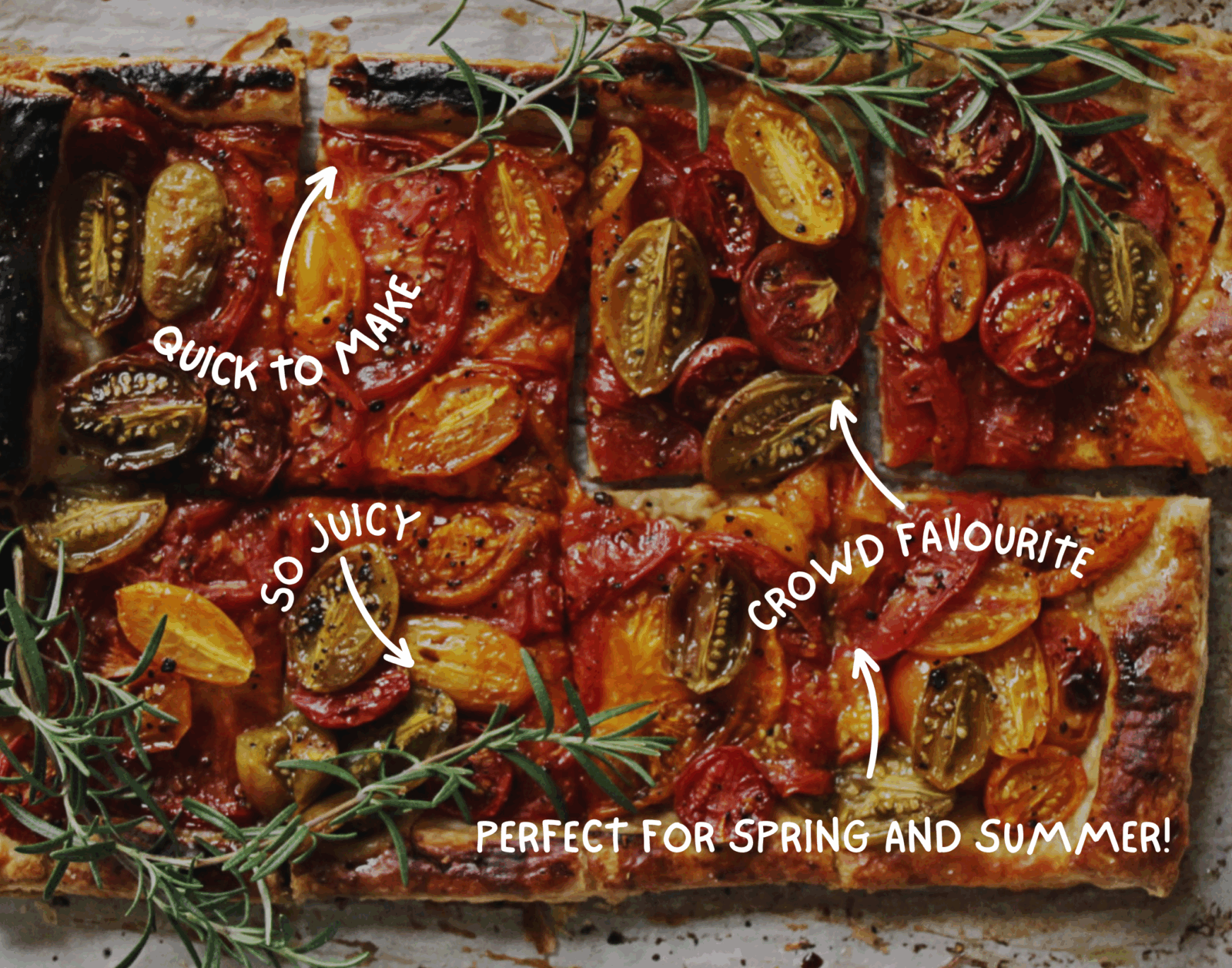 Summer Tomato Puff Pastry Tart