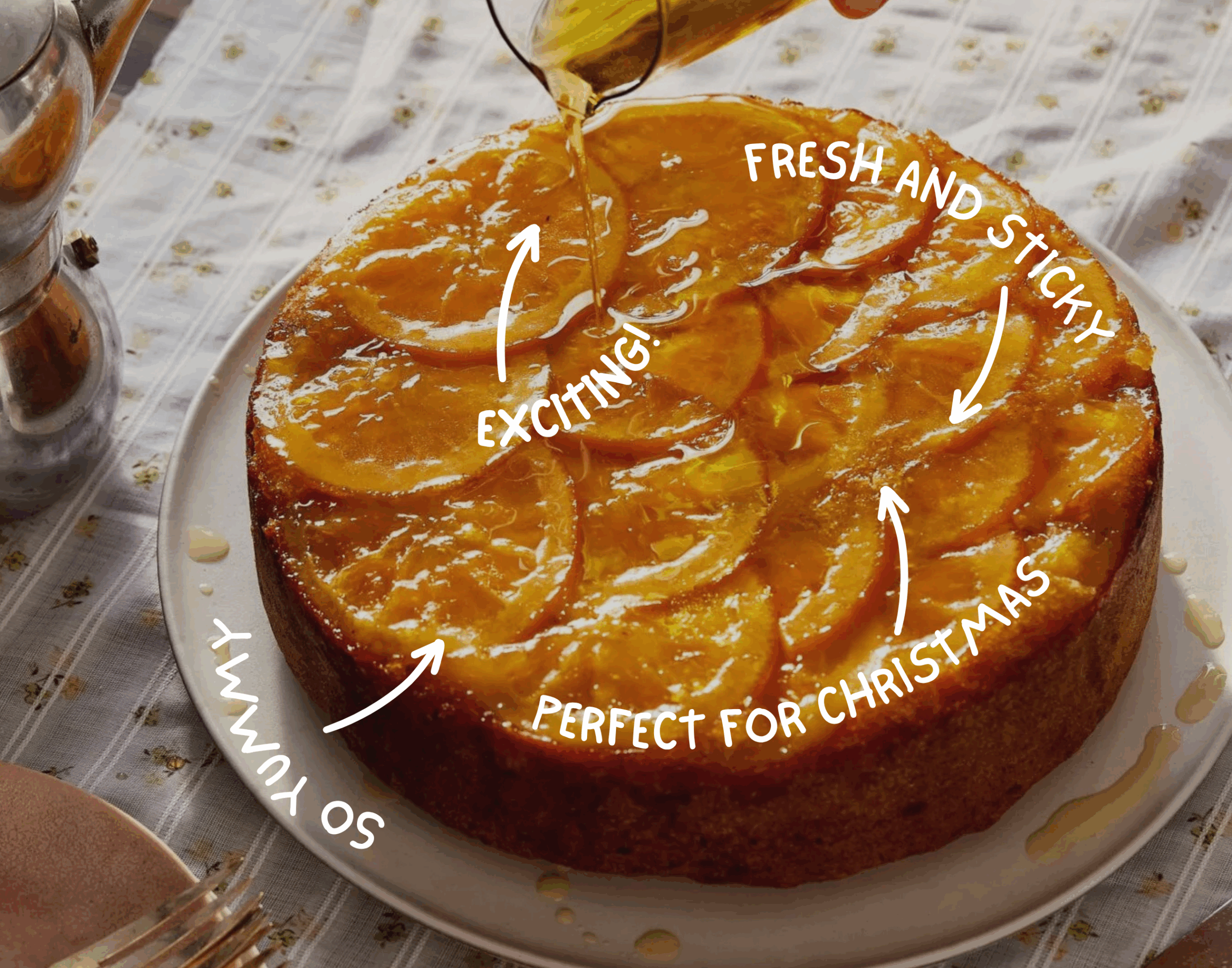 Upside-Down Orange & Cardamom Olive Oil Cake